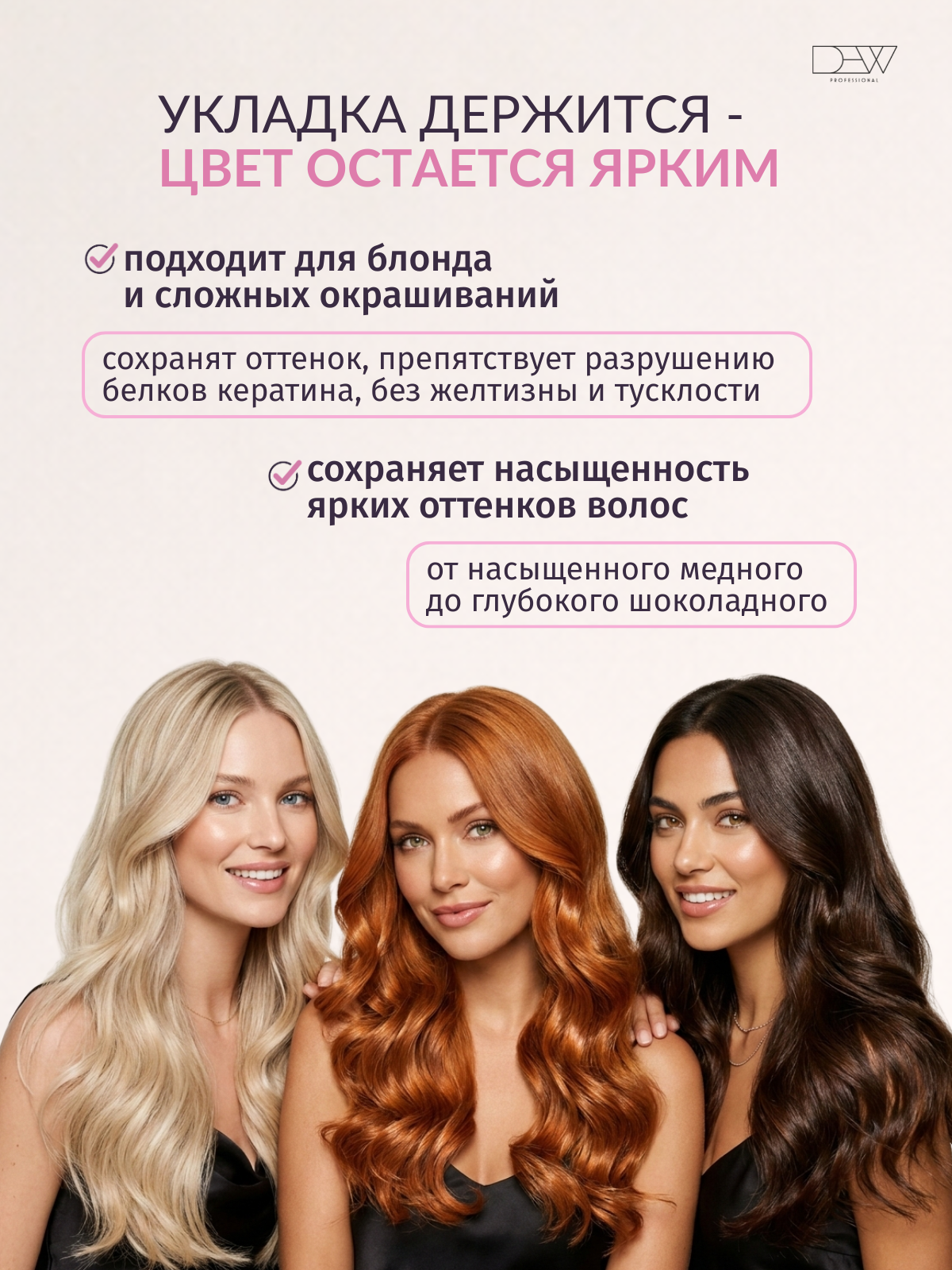 Dew Professional Extra Termo Color 15/1 Лак для волос с термозащитой для окрашенных волос 500 мл.