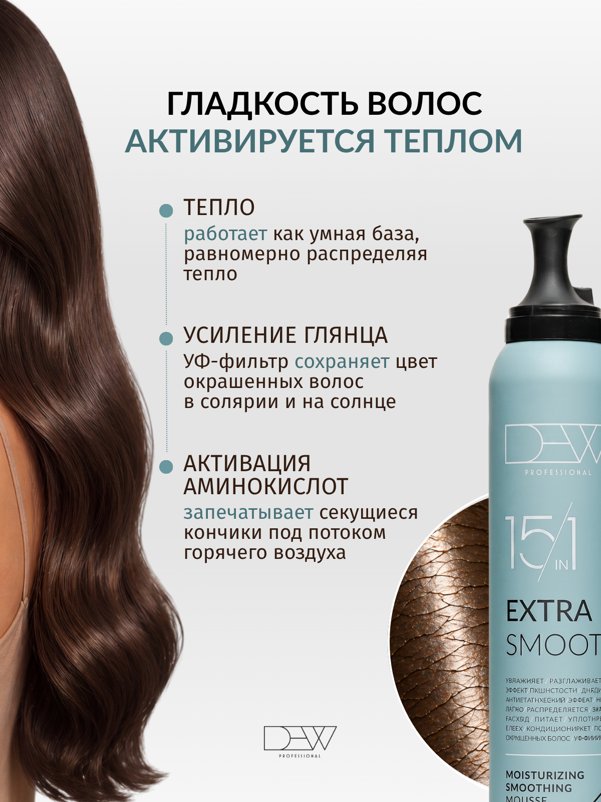 Dew Professional Набор: Увлажняющий мусс для волос 200 мл.+Сухой шампунь для волос 200 мл.