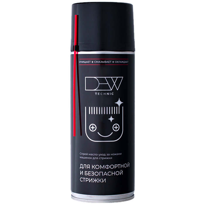 Dew Technic Спрей масло-уход за ножами машинок для стрижки, триммеров 520 мл.