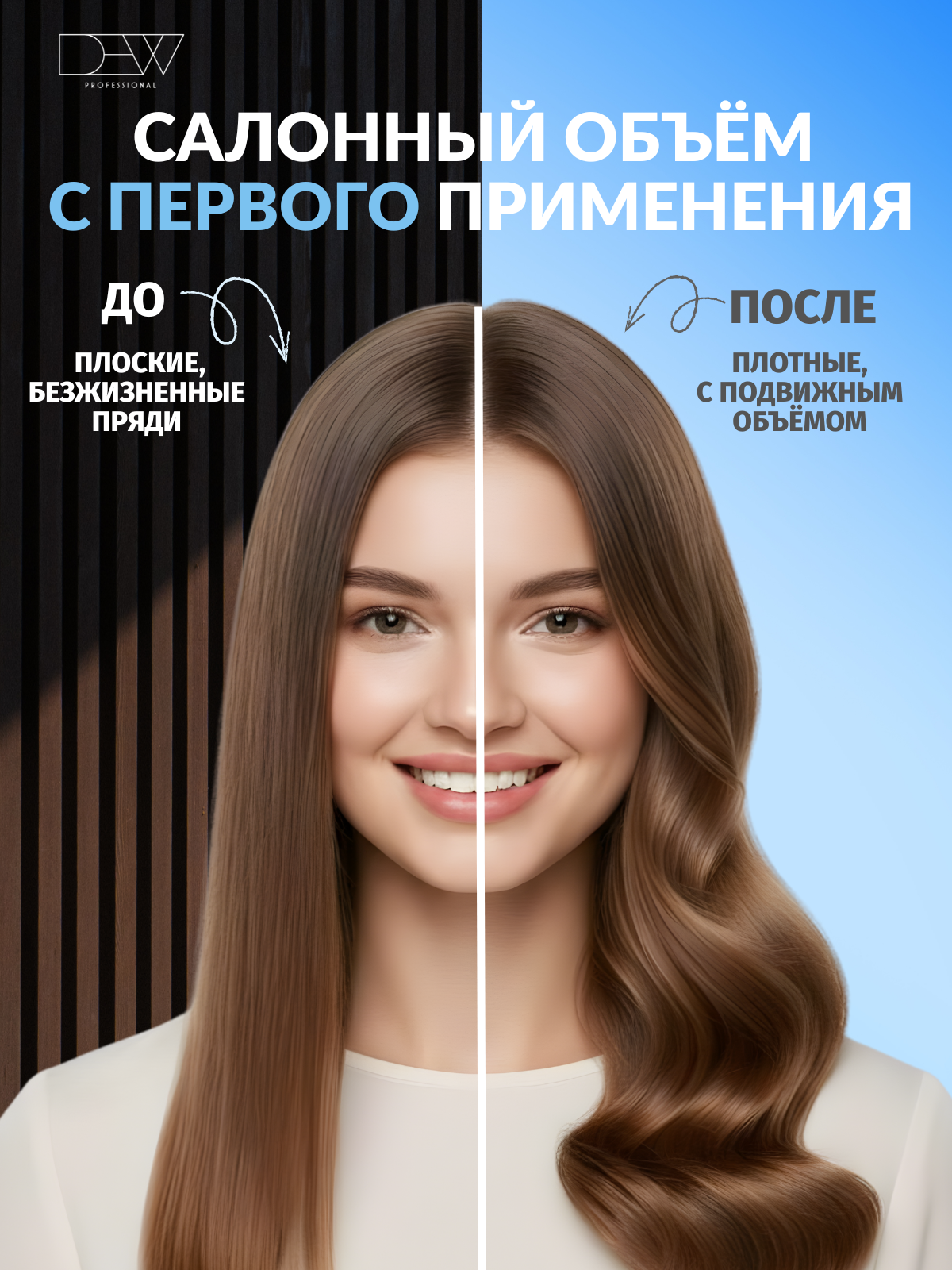 Dew Professional Extra Refresh Texture 15 в 1 Текстурирующий Спрей объема для волос 200 мл.